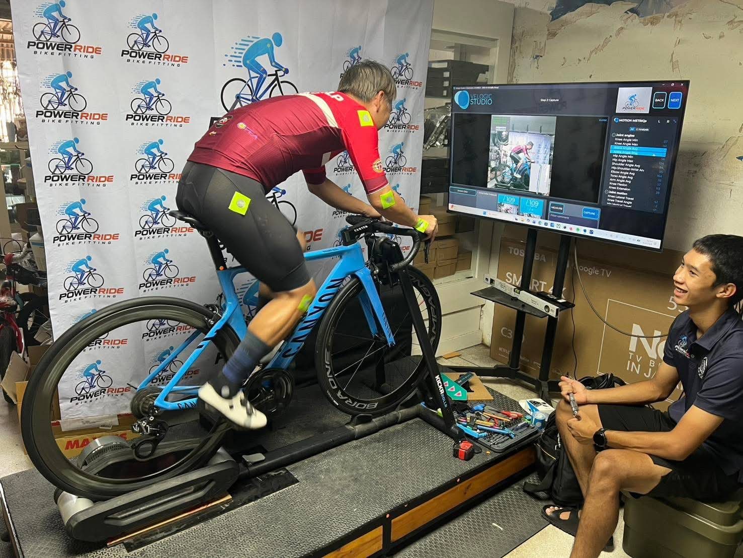 Bike Fitting session กับ PowerRide motion capture system